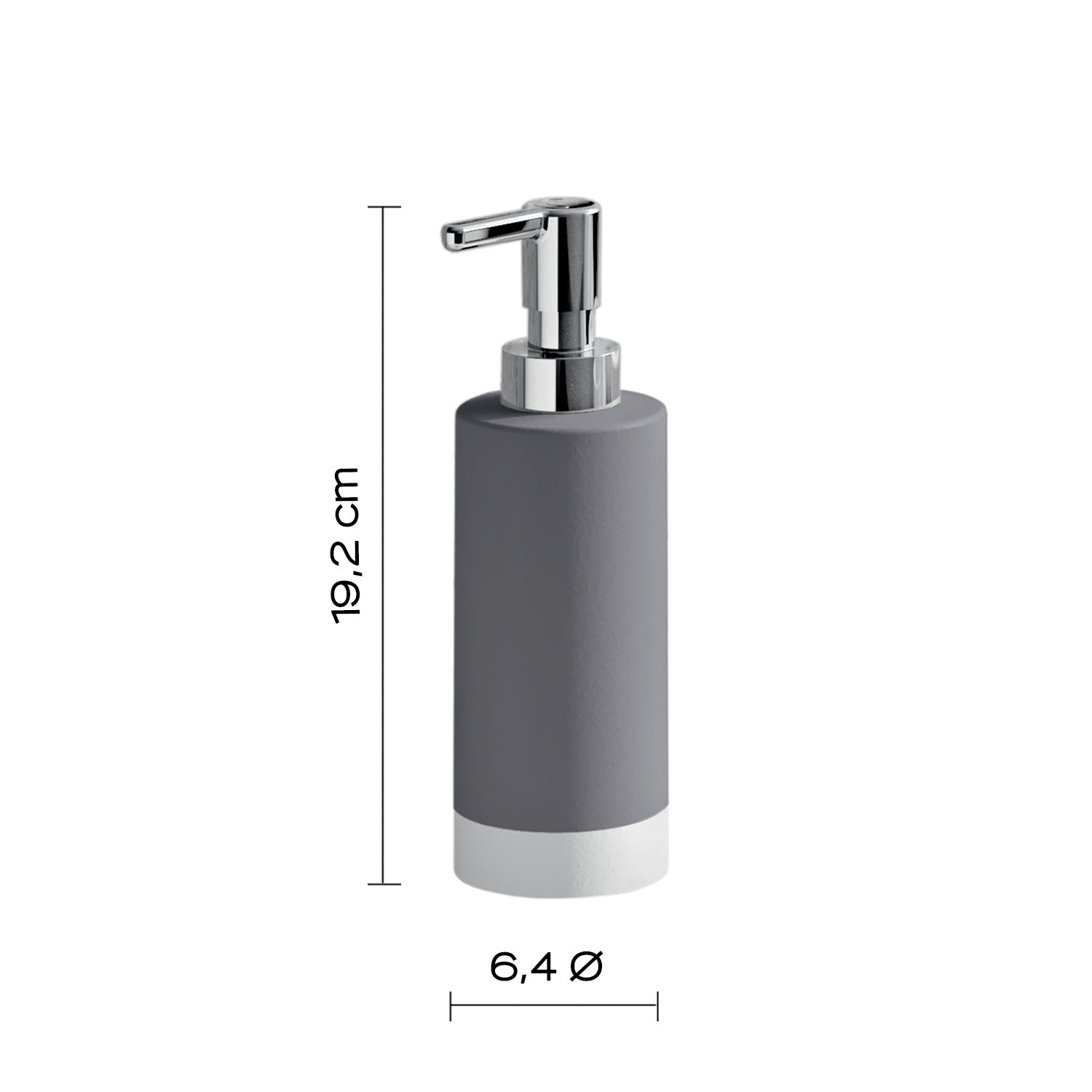 DISPENCER MIZAR D.7XH20CM GRIGIO.