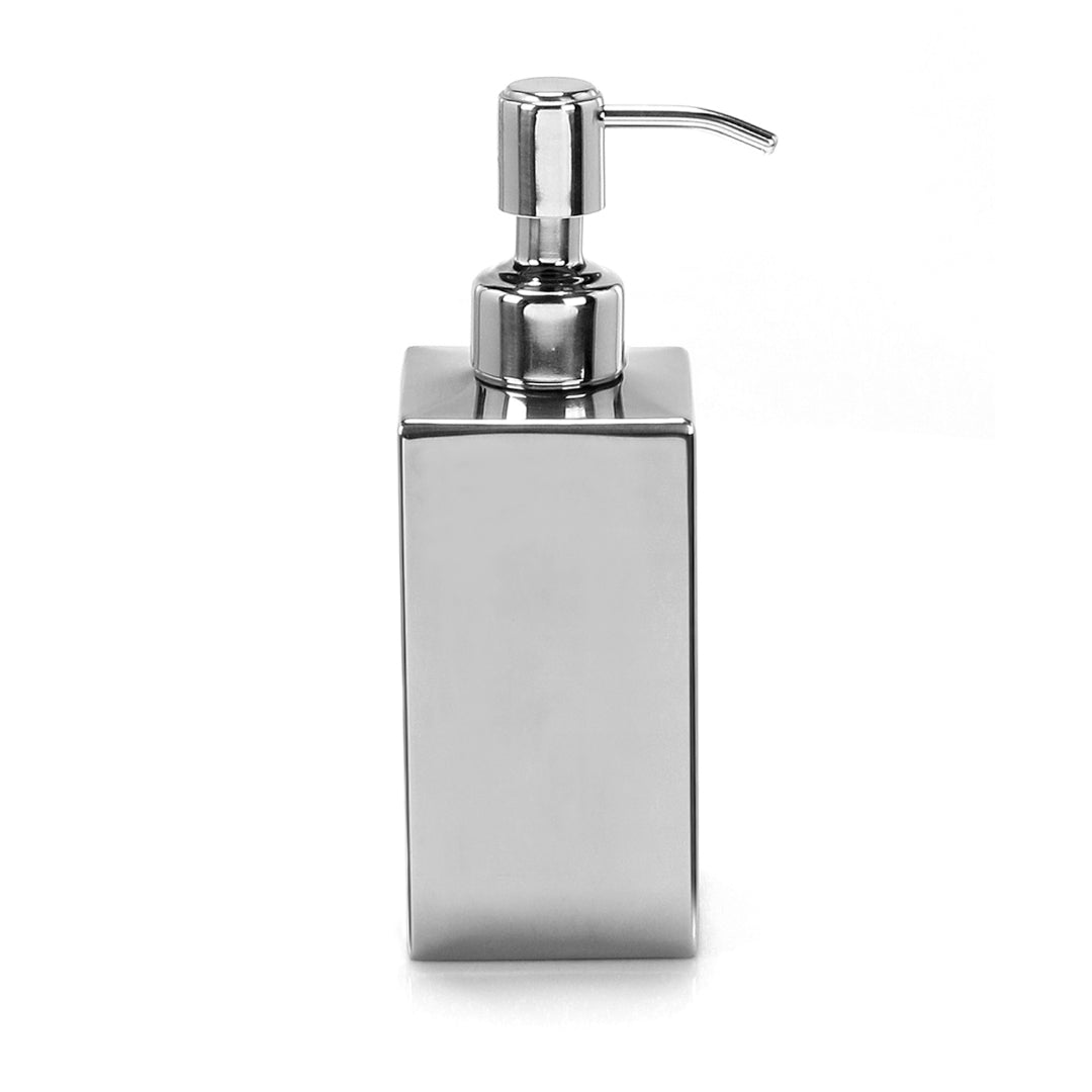 DISPENCER NEMESIA 6X6XH18CM INOX LUCIDO.