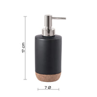 DISPENCER ILARY D.7XH17CM NERO MATT E SUGHERO.