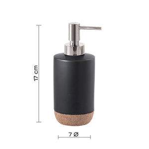 DISPENCER ILARY D.7XH17CM NERO MATT E SUGHERO.