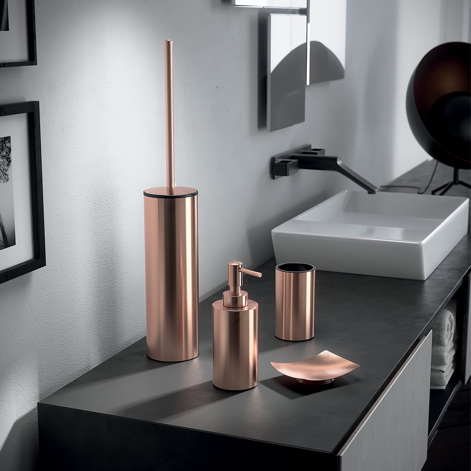 DISPENCER ELETTRA D.7XH19CM INOX RAME