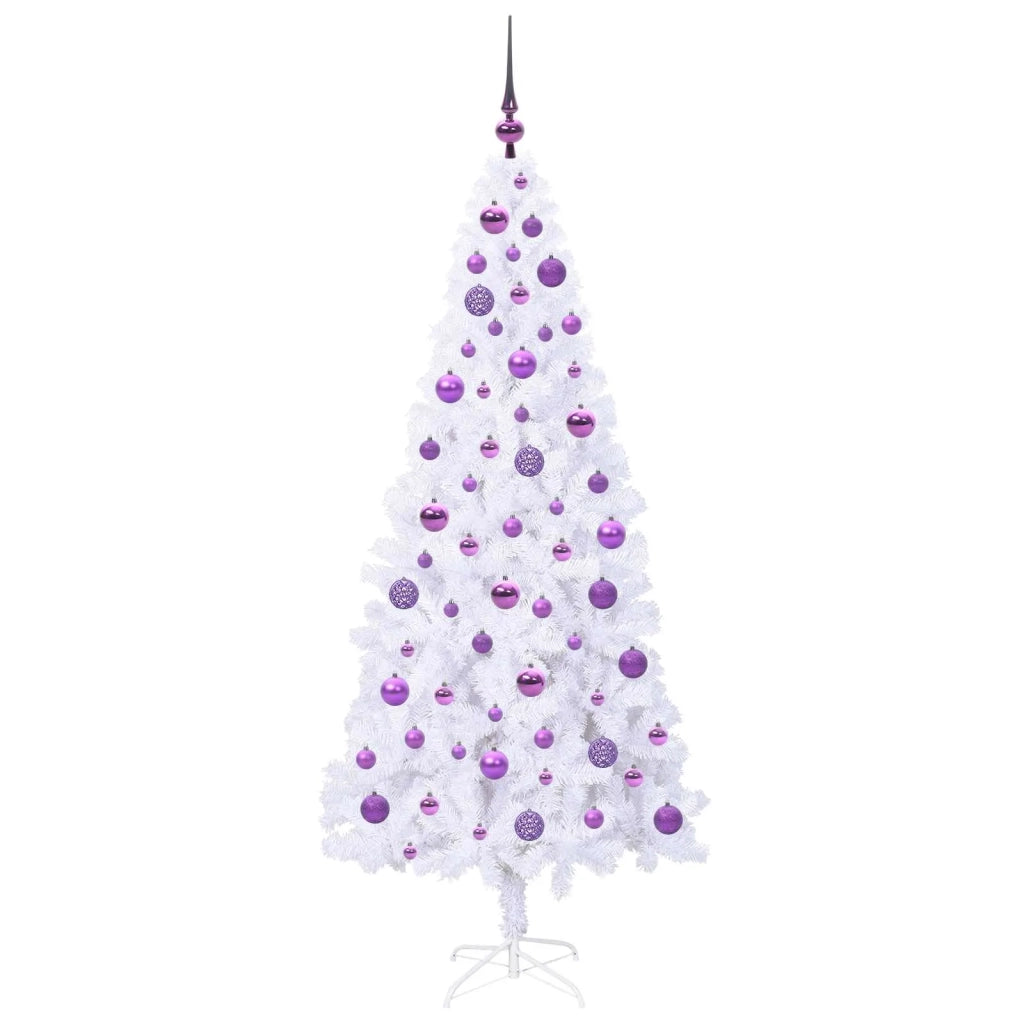 Albero di Natale artificiale Bianco 180 cm PVC e Acciaio