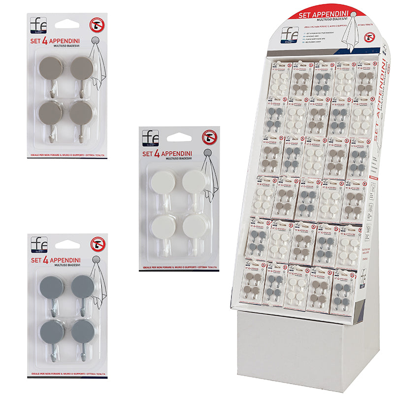 SET 4 APPENDINI BIADESIVI MULTIUSO