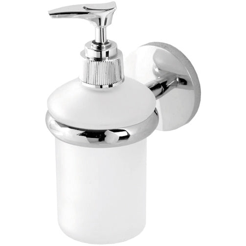 DISPENSER IN CROMO / VETRO SATINATO