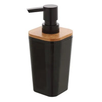 DISPENSER SAPONE BAMBOO IN PLASTICA NERA