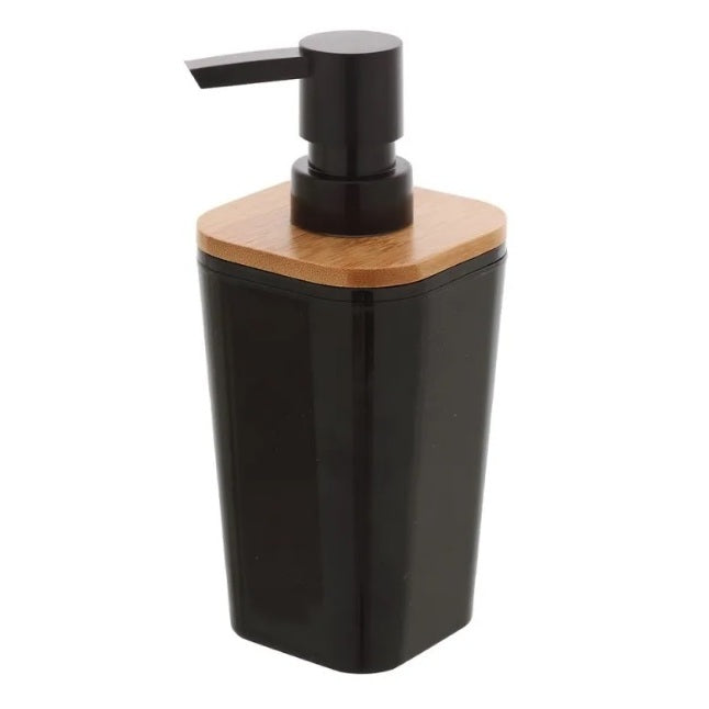 DISPENSER SAPONE BAMBOO IN PLASTICA NERA