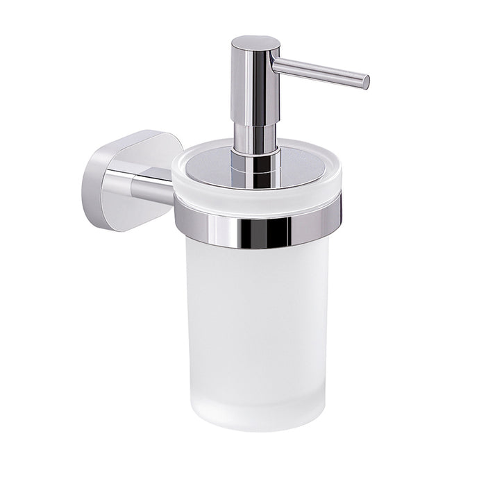 DISPENCER G-BERNINA IN ACCIAIO INOX CROMO E VETRO