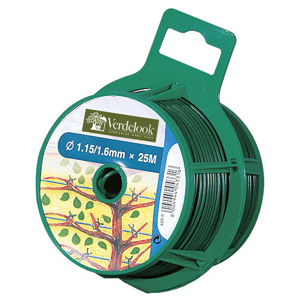 FILO METALLICO PLASTIFICATO 25M DA 1,15MM VERDE