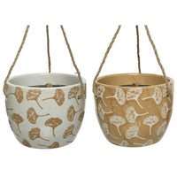 FIORIERA PENSILE IN TERRACOTTA D.17XH13CM SENAPE /