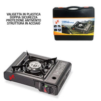 FORNELLO A GAS PORTATILE CON VALIGETTA