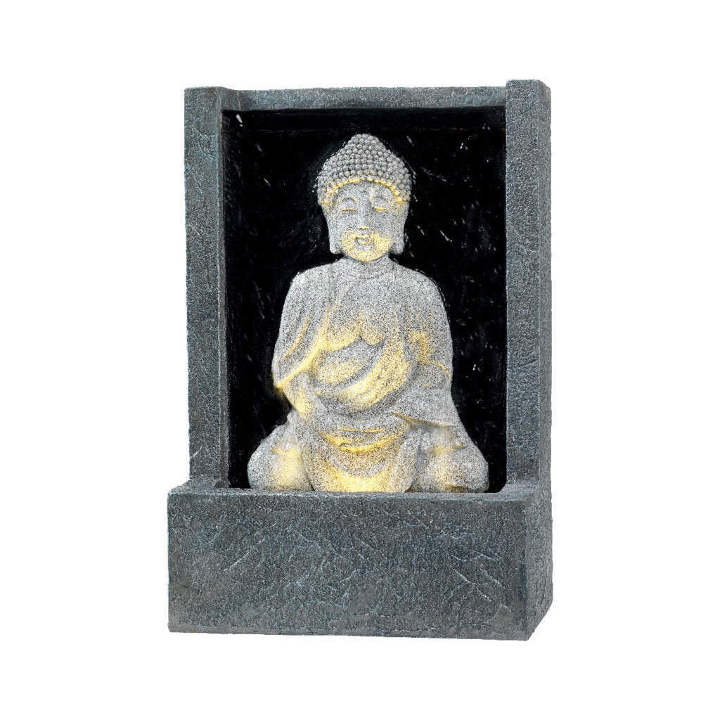 FONTANA CON BUDDHA 14X26XH39CM CON 4 LED A LUCE CA