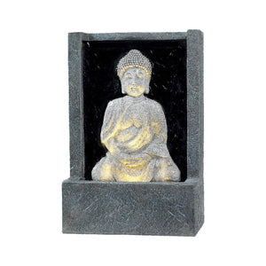 FONTANA CON BUDDHA 14X26XH39CM CON 4 LED A LUCE CA