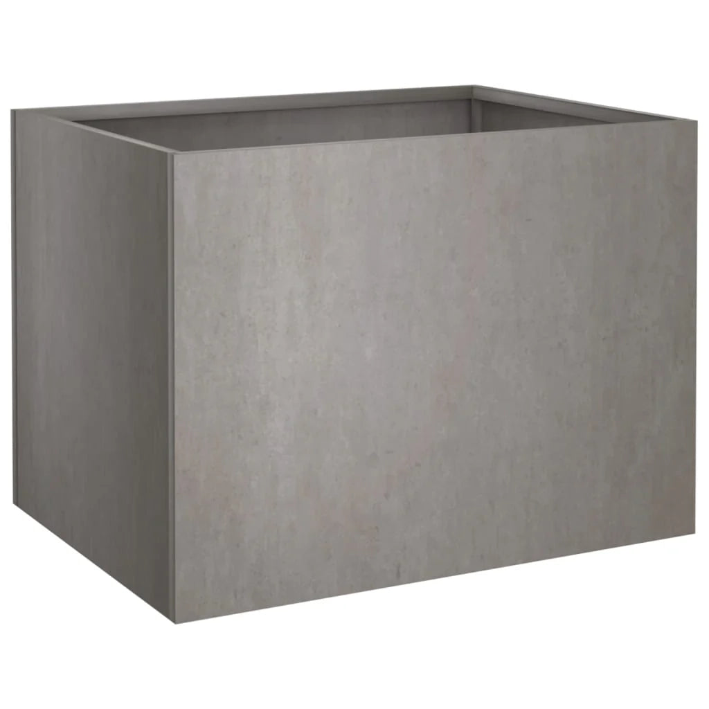 Fioriera rialzata per piante fiori terrazza giardino 62 x 47 x 46 cm acciaio corten marrone 02_0037759