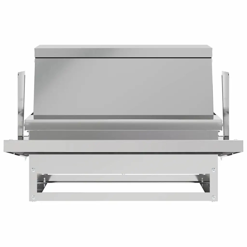 Mangiatore a Pedale per Pollo Argento 50 x 40 x 29 cm 874701