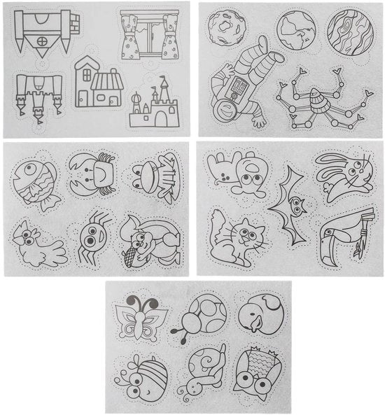 Set di plastica deformabile - Fogli di colla deformabile inclusi 5 fogli di carta deformabile - Set DIY creativo
