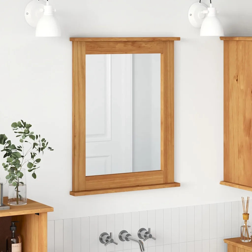 Specchio Rettangolare VIGO Marrone miele 55,5 x 5 x 70 cm 4019125