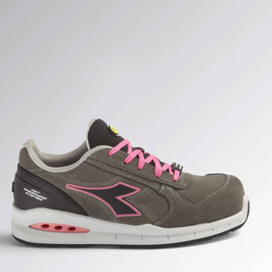 Run Net Airbox Low S3 SRC Scarpe Antinfortunistica Uomo/Donna in Pelle | Diadora Utility Grigio/Rosso/39