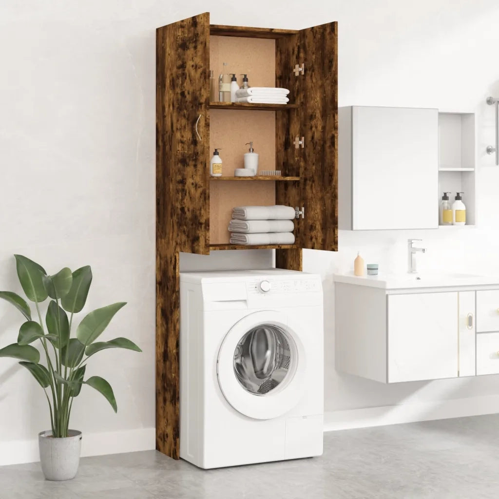 Mobile per Lavatrice Rovere Fumo 64x25,5x190 cm CFW3967670