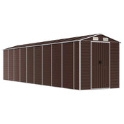 Casetta da giardino cabina ripostiglio casetta da esterno robusta casetta per attrezzi 191 x 810 x 198 cm acciaio zincato marrone 02_0022276