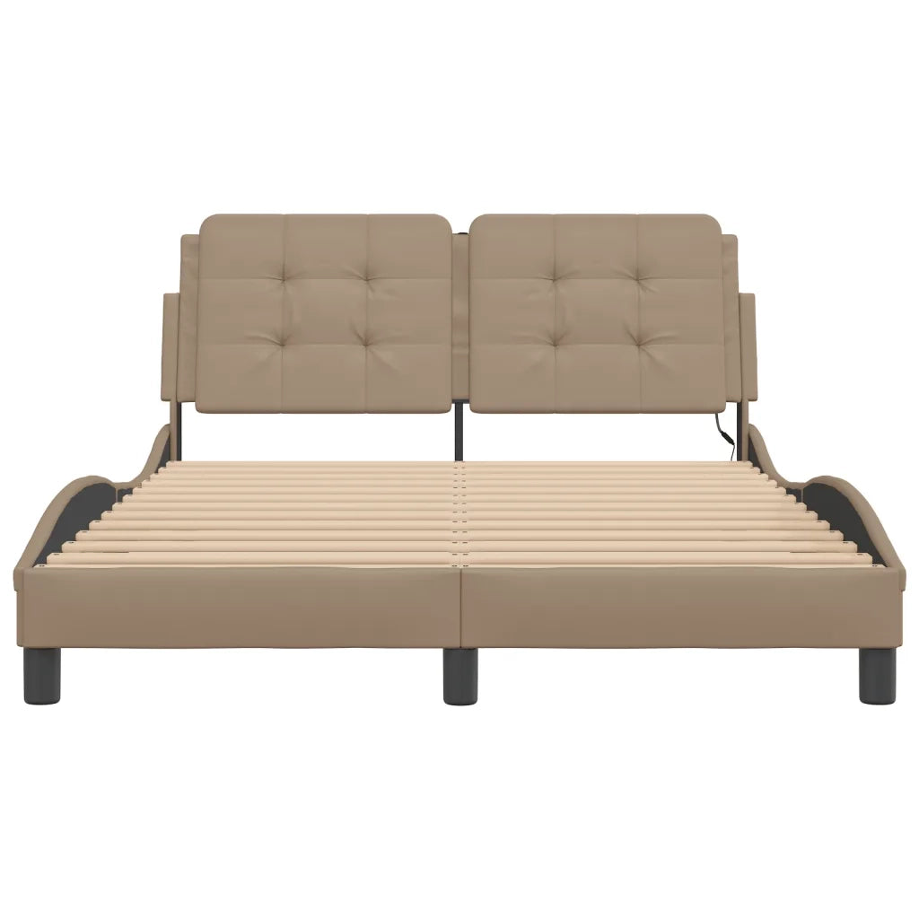 Giroletto con LED senza Materasso Zadar Cappuccino 120x200 cm