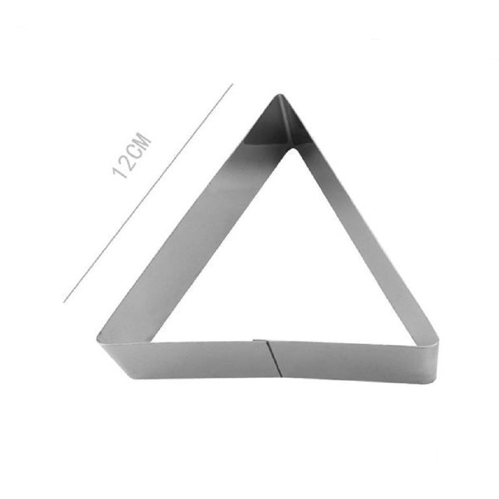 Trade Shop - Set 3 Pezzi Forme Stampi Stampo Per Dolci Torte Biscotti Triangolari 12 Cm 98925 -
