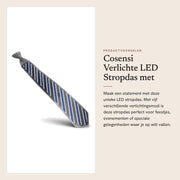 Stropdas con LED Illuminato con 5 Modalità di Illuminazione per Feste