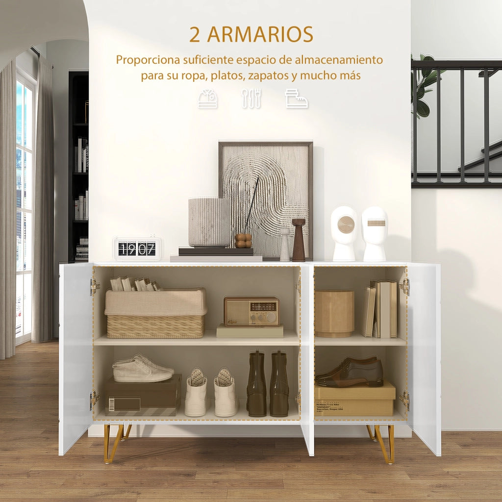 Credenza Bianca con Ante ¨C Zephmum ¨C 120x40x75 cm