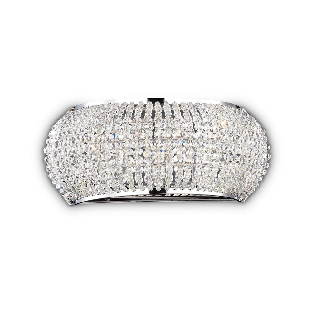 Applique Contemporanea Pasha' Metallo-Cristallo Cromo 3 Luci G9 3W 3000K