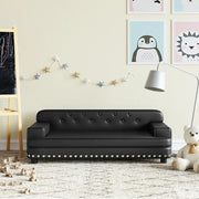 Divano per Bambini-Sofa-Divanetto Nero 90x53x30 cm in Similpelle 705830