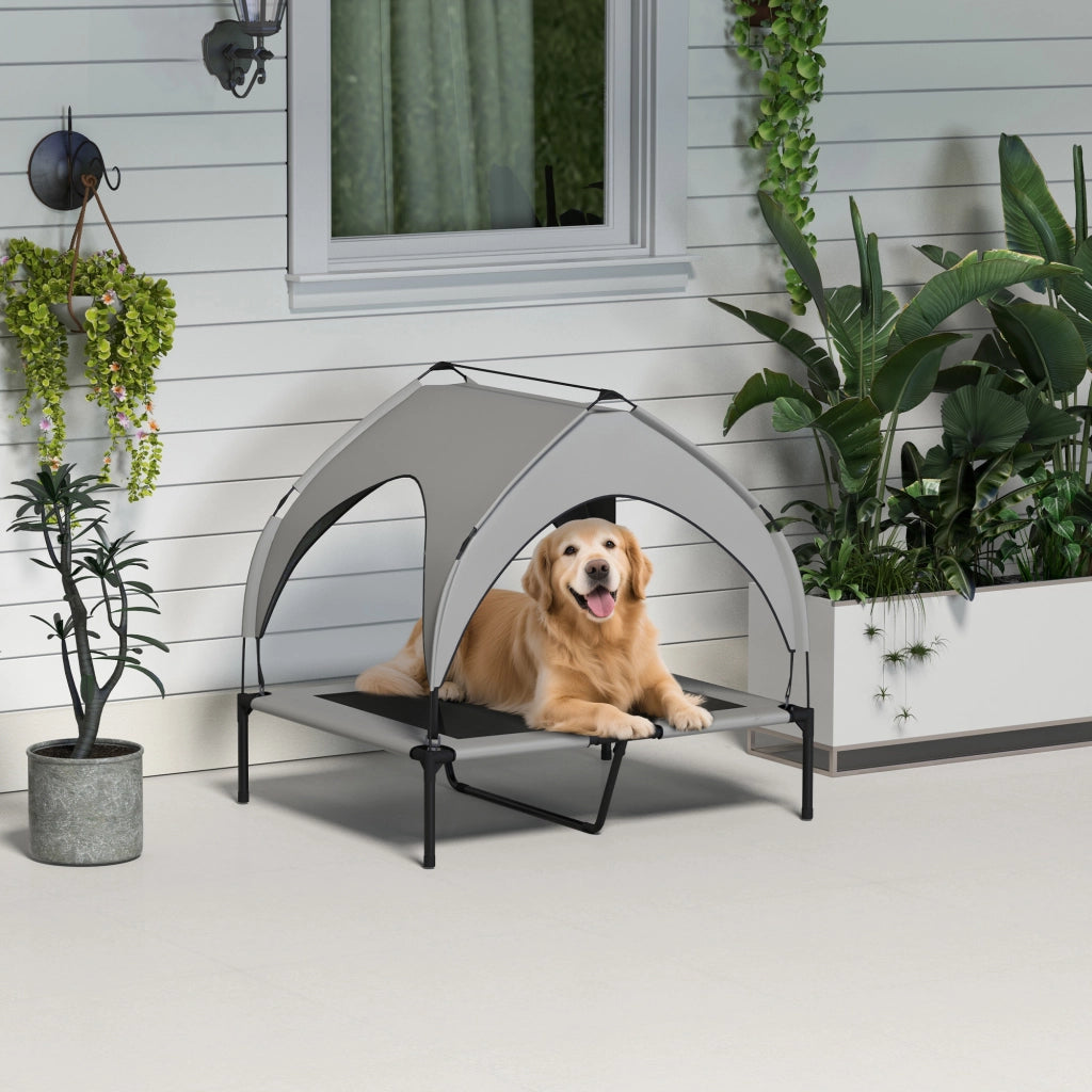 Cuccia per Cane con Tetto ¨C zephmum ¨C Grigio Chiaro 91x76x89 cm