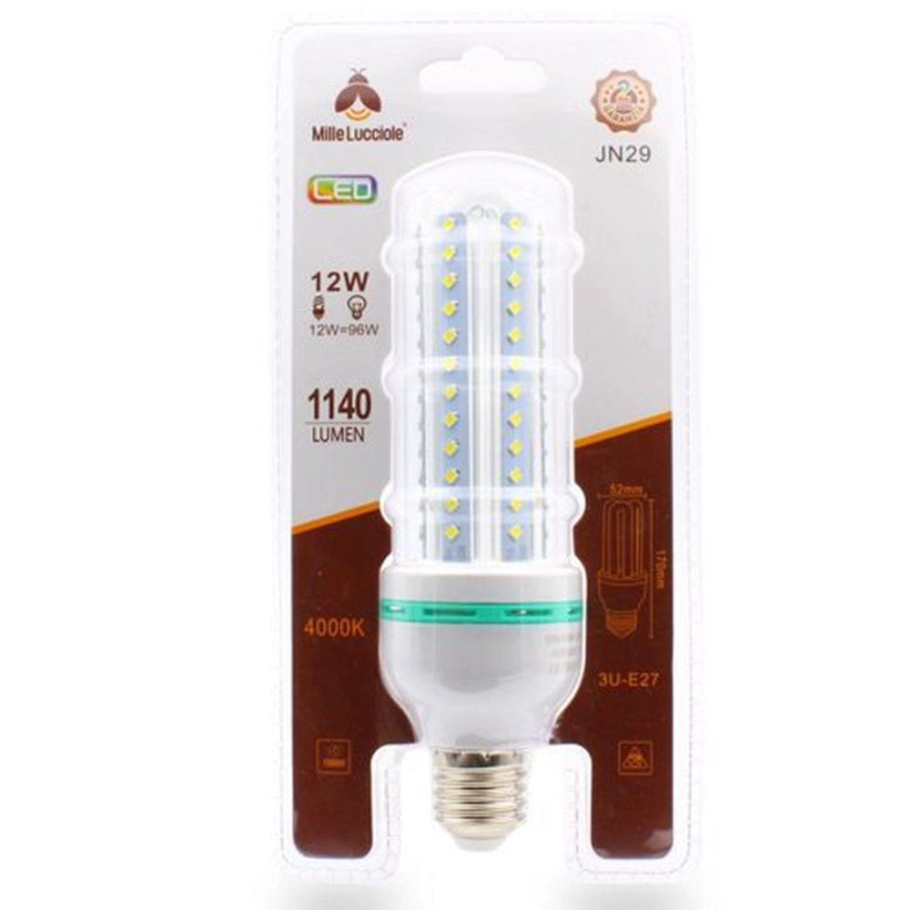 Trade Shop - Lampadina Led E27 12 W 3u Jn29 Mais Tubolare Tubo Lineare Luce Naturale 4000k 87378 -