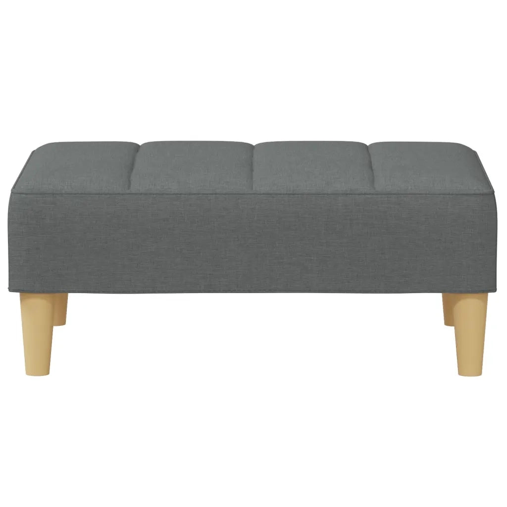 Poggiapiedi Grigio Scuro 77x55x31 cm in Tessuto