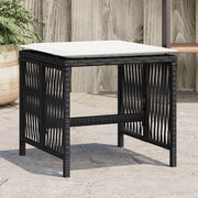 vidaXL Sgabelli da Giardino con Cuscini 4pz Neri 41x41x36cm Polyrattan