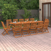 Set da Pranzo da Giardino 13 pz 280x90x75 cm Massello di Acacia 3086979