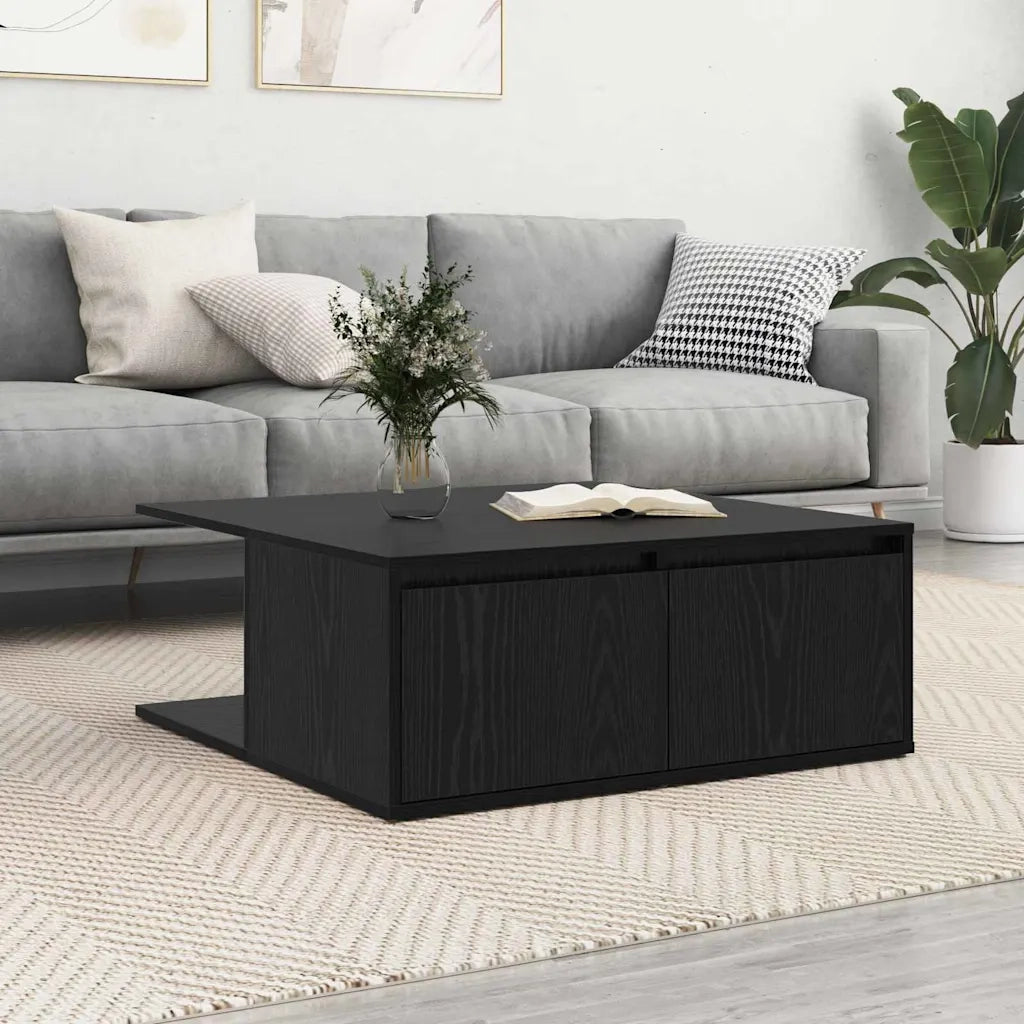 Tavolino da salotto Rovere nero 80 x 80 x 31 cm 875488