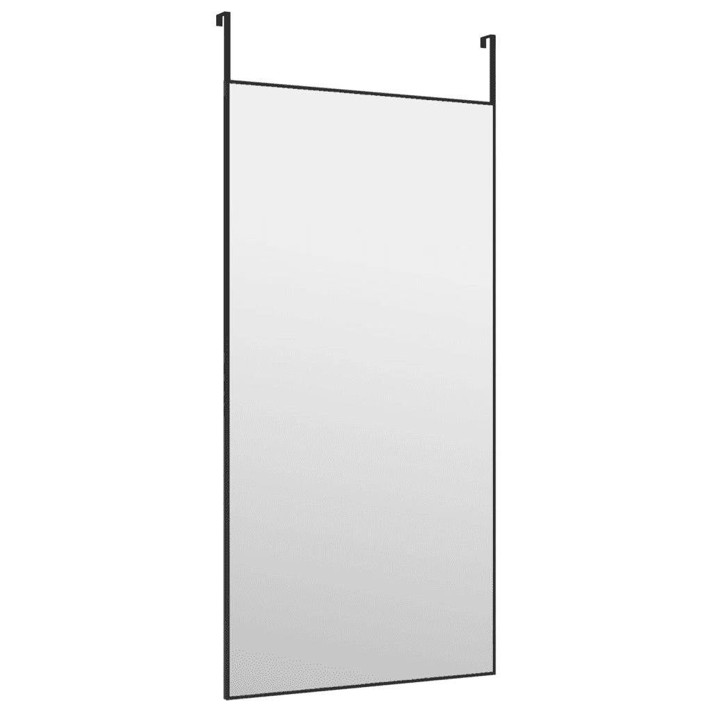 Specchio da Porta-Specchio da Appendere-Specchio Decorativo Nero 50x100 cm in Vetro e Alluminio