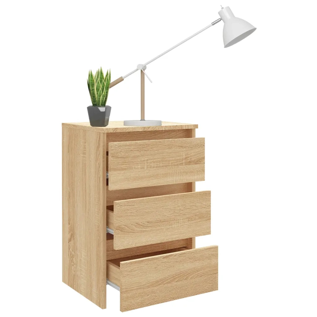 Comodino Rovere Sonoma 40x35x62,5 cm in Legno Multistrato 806217