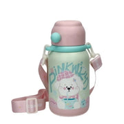 Bottiglia Termica Baby Animals Brandani 500 ml Cane Bianco in Inox/PP con Cannuccia in Silicone