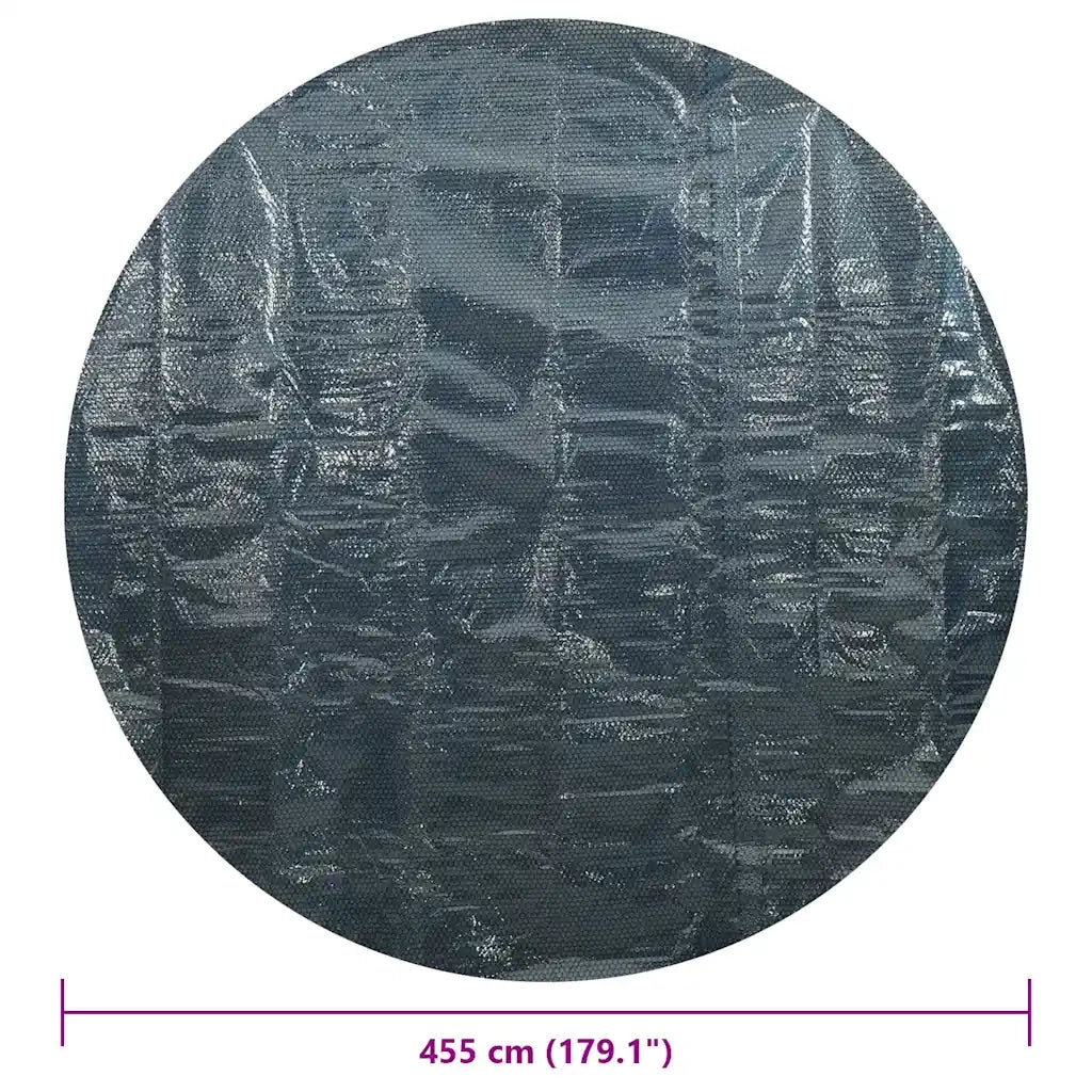 Pellicola Galleggiante Solare PE per Piscina 455 cm Nero e Blu CFW4807810