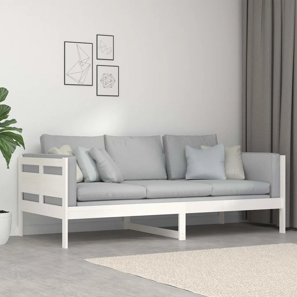 Dormeuse Bianca in Legno Massello di Pino 90x200 cm 820298