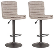 Set 2 Sgabelli Bar 41x50x94,5/115,5h cm Connor Grigio Chiaro Vintage