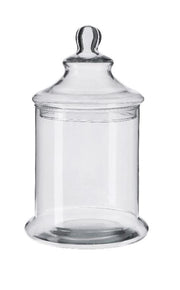 Scatola Potiche Barattolo da Cucina in Vetro con Coperchio 17 x 33 cm