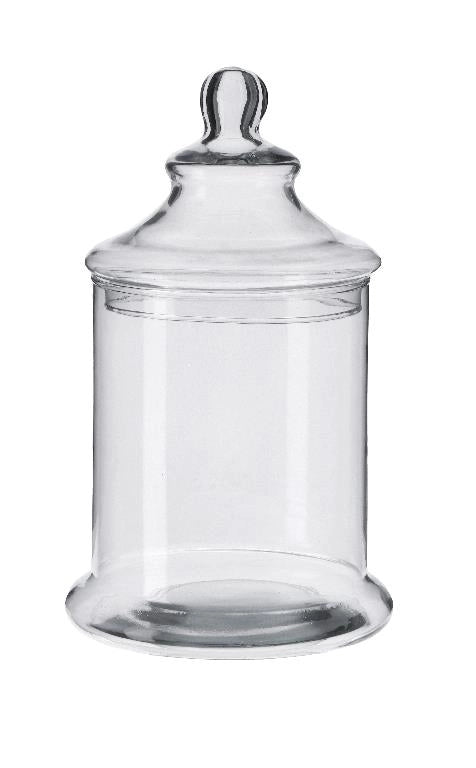 Scatola Potiche Barattolo da Cucina in Vetro con Coperchio 17 x 33 cm