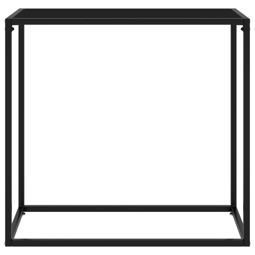 Tavolo Consolle Nero 80x35x75 cm in Vetro Temperato 322808