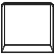 Tavolo Consolle Nero 80x35x75 cm in Vetro Temperato 322808