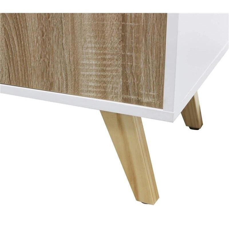 MOBILE ELTON BIANCO E NATURALE CON 3 ANTE 150 X 39,5 X H75 CM