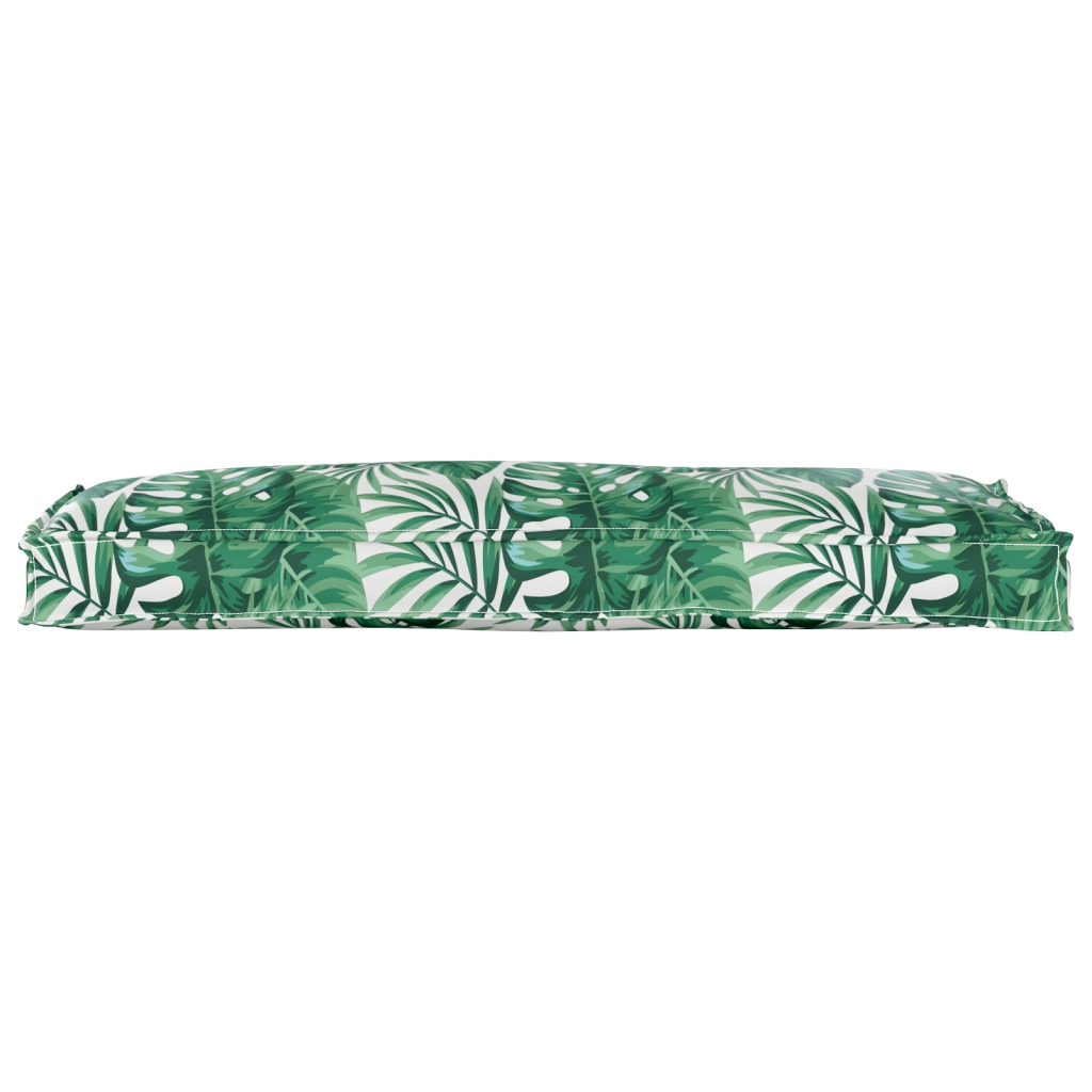 Cuscino per Panchina Motivo a Foglia 110x40x8 cm Tessuto Oxford