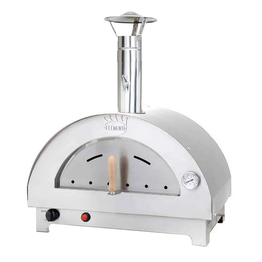 FORNO A GAS CLEMENTINO 7KW 70X48XH81CM CON TETTO IN ACCIAIO INOX