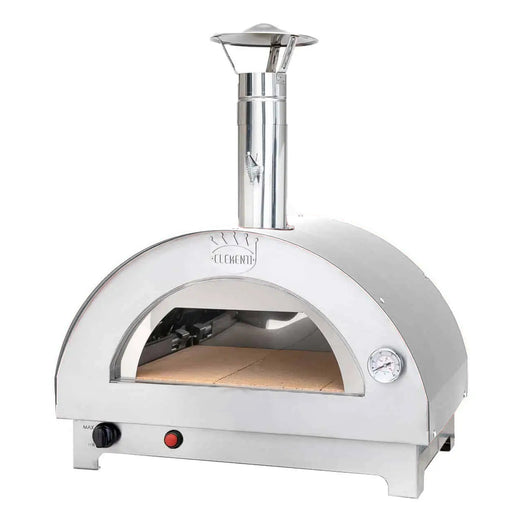 FORNO A GAS CLEMENTINO 7KW 70X48XH81CM CON TETTO IN ACCIAIO INOX