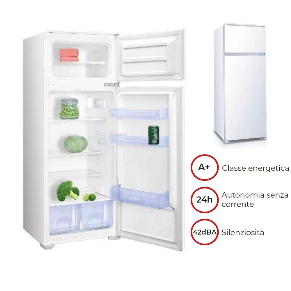 FRIGORIFERO DOPPIA PORTA 54X54XH145CM 208L CLASSE